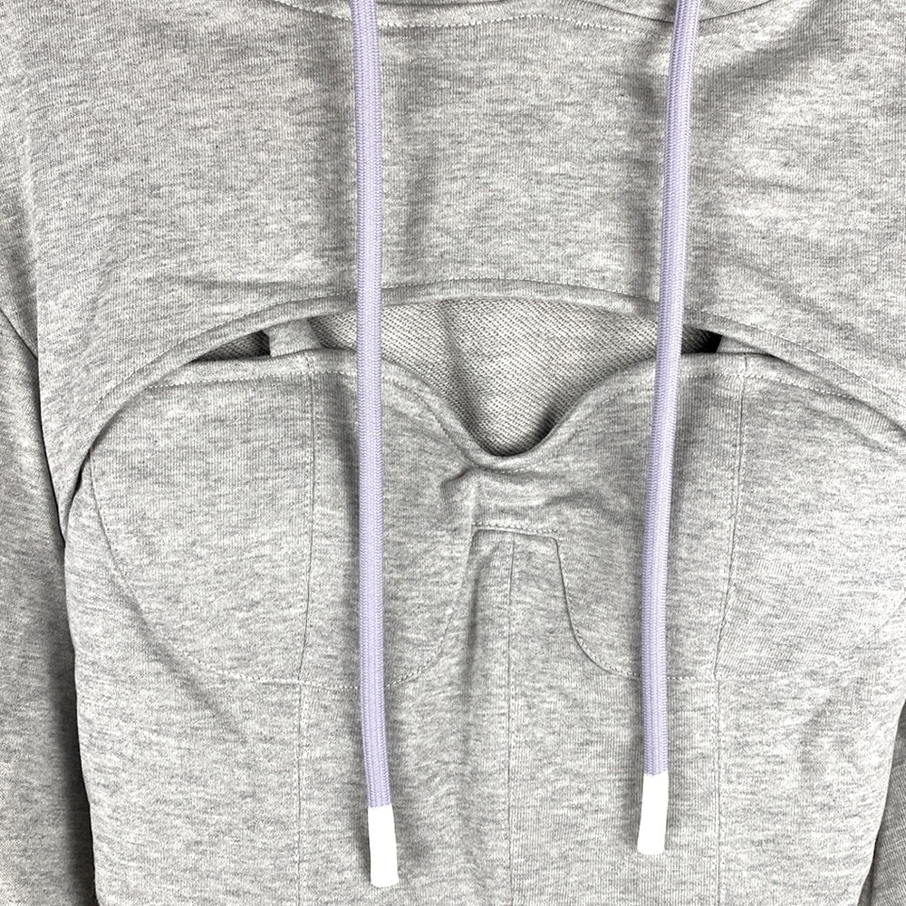 ๐จHOT DEAL!!๐จHDM Haus De Milano Pretty Gal Corset Hoodie | Heather Grey | Large - Picture 7 of 12